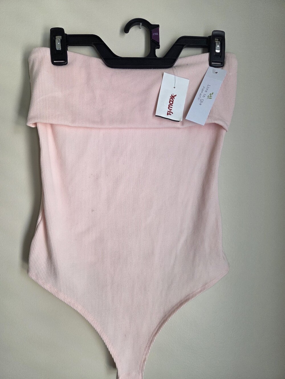 Light Pink Strapless Bodysuit